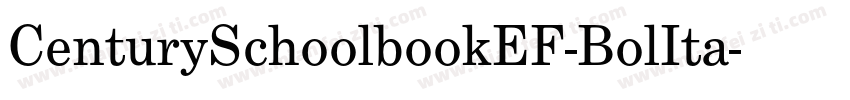 CenturySchoolbookEF-BolIta字体转换