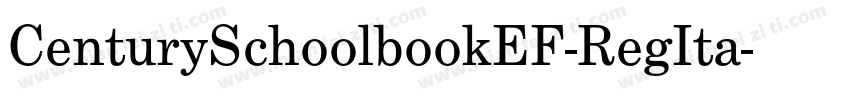 CenturySchoolbookEF-RegIta字体转换