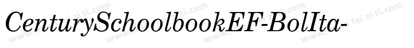 CenturySchoolbookEF-BolIta字体转换