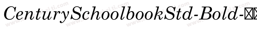 CenturySchoolbookStd-Bold字体转换