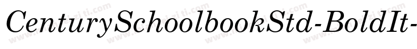 CenturySchoolbookStd-BoldIt字体转换