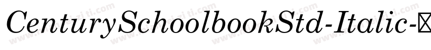 CenturySchoolbookStd-Italic字体转换