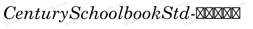 CenturySchoolbookStd字体转换