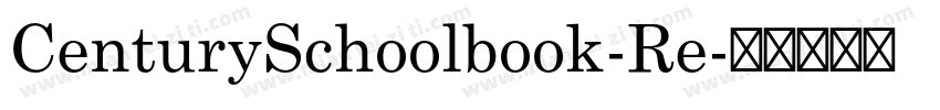 CenturySchoolbook-Re字体转换