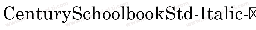 CenturySchoolbookStd-Italic字体转换