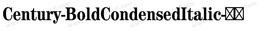 Century-BoldCondensedItalic字体转换