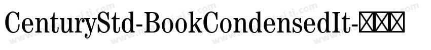 CenturyStd-BookCondensedIt字体转换