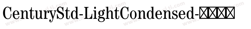 CenturyStd-LightCondensed字体转换