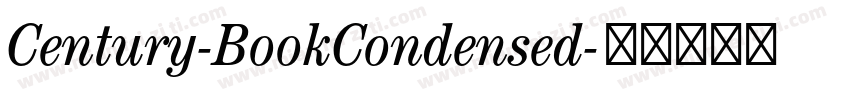 Century-BookCondensed字体转换
