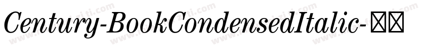 Century-BookCondensedItalic字体转换