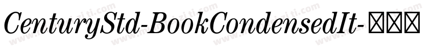 CenturyStd-BookCondensedIt字体转换