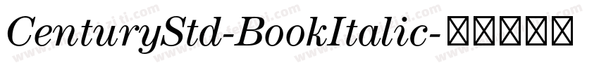 CenturyStd-BookItalic字体转换