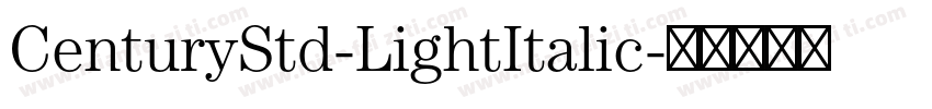CenturyStd-LightItalic字体转换