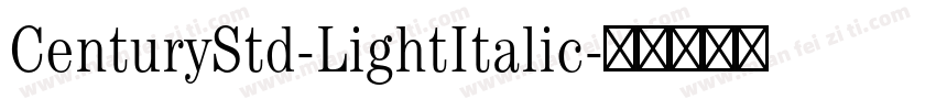 CenturyStd-LightItalic字体转换