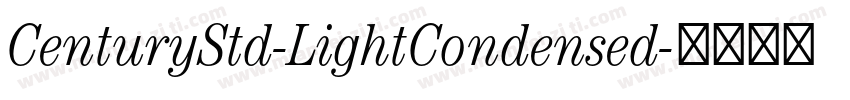 CenturyStd-LightCondensed字体转换