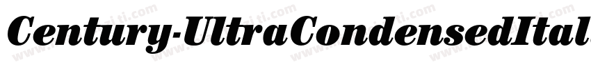 Century-UltraCondensedItalic字体转换