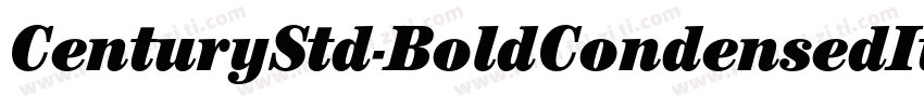 CenturyStd-BoldCondensedIt字体转换