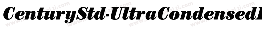 CenturyStd-UltraCondensedIt字体转换