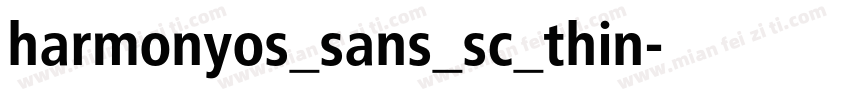 harmonyos_sans_sc_thin字体转换