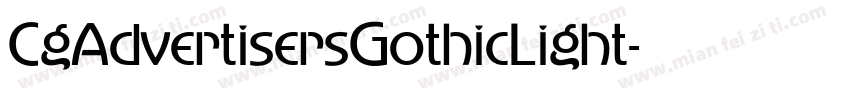 CgAdvertisersGothicLight字体转换