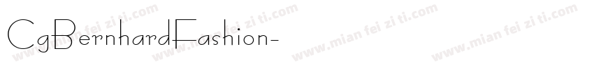 CgBernhardFashion字体转换