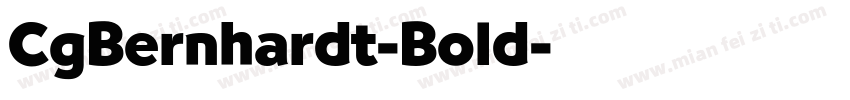 CgBernhardt-Bold字体转换