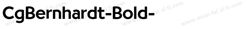 CgBernhardt-Bold字体转换