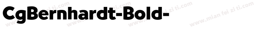 CgBernhardt-Bold字体转换
