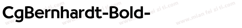 CgBernhardt-Bold字体转换