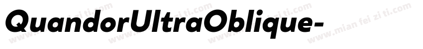 QuandorUltraOblique字体转换