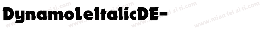 DynamoLeItalicDE字体转换