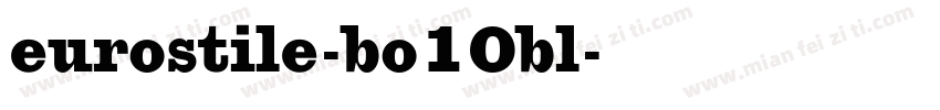 eurostile-bo10bl字体转换