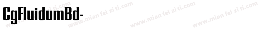 CgFluidumBd字体转换