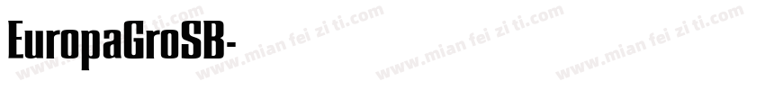 EuropaGroSB字体转换