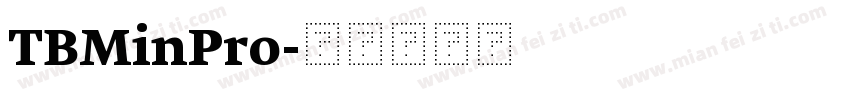 TBMinPro字体转换