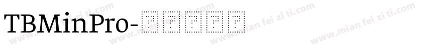 TBMinPro字体转换