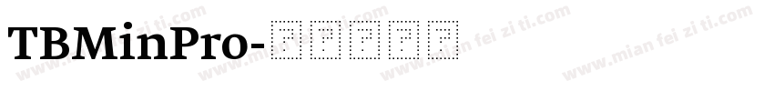 TBMinPro字体转换