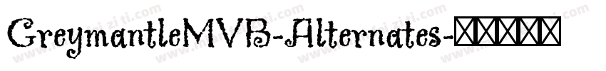 GreymantleMVB-Alternates字体转换