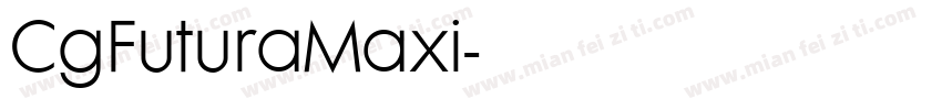 CgFuturaMaxi字体转换