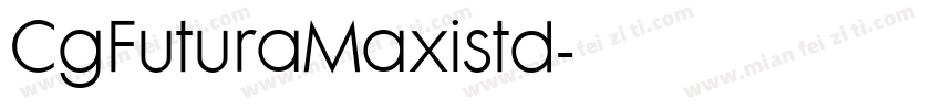 CgFuturaMaxistd字体转换