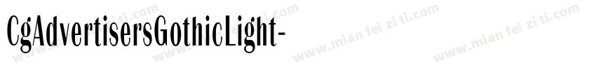CgAdvertisersGothicLight字体转换