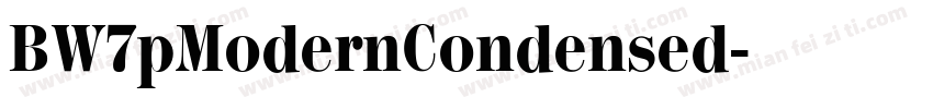 BW7pModernCondensed字体转换
