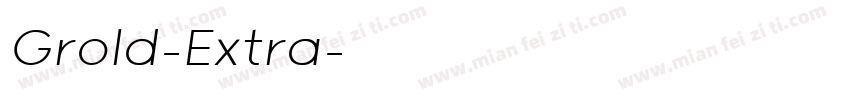 Grold-Extra字体转换