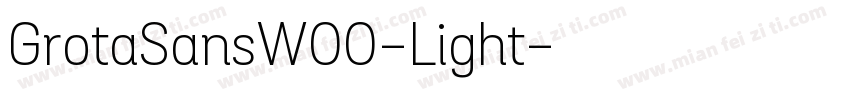 GrotaSansW00-Light字体转换