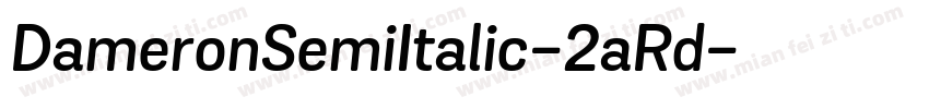 DameronSemiItalic-2aRd字体转换