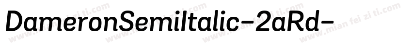 DameronSemiItalic-2aRd字体转换