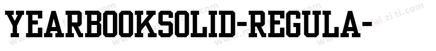 YearbookSolid-Regula字体转换