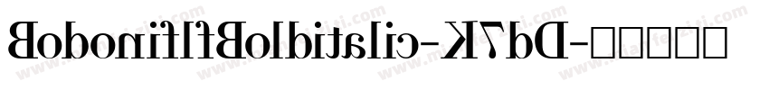 BodoniflfBolditalic-K7dD字体转换
