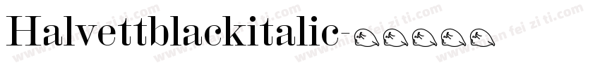 Halvettblackitalic字体转换