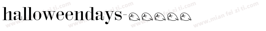 halloweendays字体转换